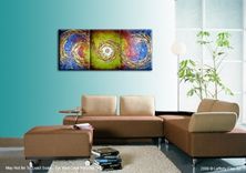 Original Abstract Gold Metallic Textured Painting By Lafferty - 24 X 54 - Sale 22% Off 2 small