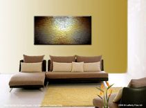 Gold Palette Knife Painting, Original Abstract Art, Bronze Large Painting, By Lafferty - 24x48 3 small