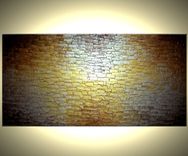 Gold Palette Knife Painting, Original Abstract Art, Bronze Large Painting, By Lafferty - 24x48 5 small