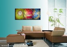 Abstract Gold Original Huge Bronze Copper Textured Painting By Lafferty - One Day Sale 22% Off 1 small