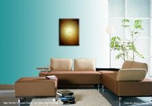 Textured Abstract Contemporary Metallic Gold Impasto Canvas Sculpture Painting 3 small