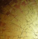 Textured Abstract Contemporary Metallic Gold Impasto Canvas Sculpture Painting 4 small