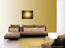 Textured Abstract Contemporary Metallic Gold Impasto Canvas Sculpture Painting 5 small