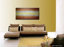 Metallic Painting, Original Art, Gold Abstract Paintings, Palette Knife Textured Art - 48x24 4 small