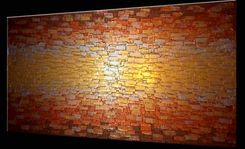 Original Gold Painting, Abstract Palette Knife Art, Contemporary Impasto, Metallic Texture - 48x24 5 small