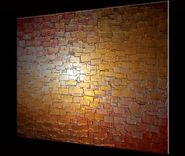 Palette Knife Painting, Metallic Art, Textured Paintings, Abstract Gold, Copper Silver 1 small