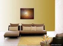 Palette Knife Painting, Metallic Art, Textured Paintings, Abstract Gold, Copper Silver 2 small