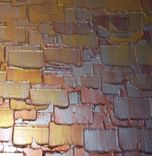 Palette Knife Painting, Metallic Art, Textured Paintings, Abstract Gold, Copper Silver 3 small