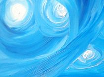 Original Modern Abstract Night Stars Landscape Painting, Dan Lafferty - Starry Night Above The Hills 1 small