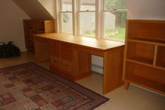Double Desk And Bookshelves 3 small