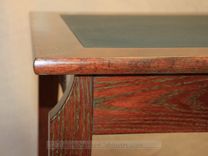 Leather Top Oak Ladies Writing Desk 6 small