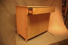 Mid Century Modern Retro Stereo Cabinet In Maple 5 small