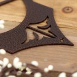 Oval Metal House Number Sign with Fleur De Lis, 2 Digit 2 small