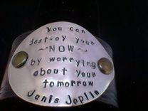 Janis Joplin Upcycled Cuff 1 small