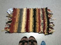 Upcycled Handknit T-Shirt Scatter Rug 3 small