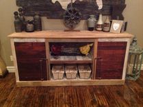 Barnwood Entertainment Center (Jenn Collection) 2 small