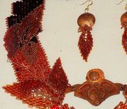 Beaded Necklace And Earrings With Copper 4 small