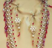 Pearls And Crystals Necklace And Earrings Set 4 small