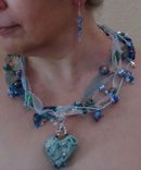 Blue Heart Necklace And Earring Set 1 small
