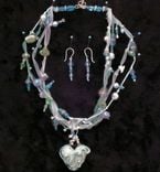Blue Heart Necklace And Earring Set 5 small