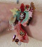 Freeform Peyote Beaded Bracelet 3 small