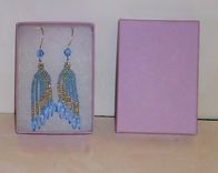 Beaded Earrings, Fine Jewelry, Dangling Beaded Earrings With Fine Silver Earwire 2 small