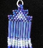 Beaded Earrings, Fine Jewelry Blue And Violet Dangling, With Swarovski Crystals 4 small