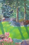 Original Acrylic Landscape On Canvas, Art For Sale, Smithsonian Botanical Gardens. 2 small