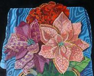 Still Life Floral Painting: Original, Acrylic On Canvas, Decorative Flowers In An Egyptian Urn 3 small