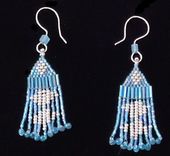 Beaded Silver And Blue Necklace And Earrings 4 small