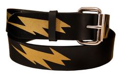 Lightning Bolt Leather Belt 1 small