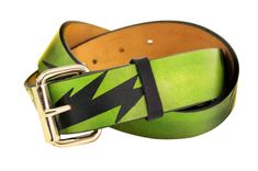 Lightning Bolt Leather Belt 3 small