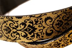 Damask Print Leather Belt 3 small