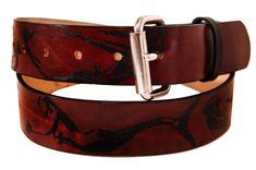 Leather Belt- Mermaids And Sea Creatures 2 small