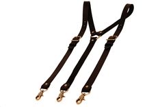 Black Leather Suspenders 1 small