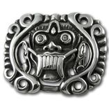 Bali Mask Sterling Silver Belt Buckle 1 small
