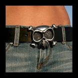 Skull Belt Buckle In Bronze 2 small