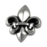 Fleur De Lis Buckle Sterling Silver Belt Buckle 1 small
