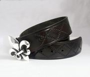 Fleur De Lis Buckle Sterling Silver Belt Buckle 2 small