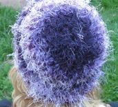 Fuzzy Beanie, Purple, Fun Fur, Washable, Soft 2 small