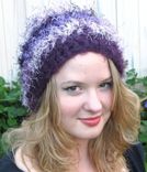 Fuzzy Beanie, Purple, Fun Fur, Washable, Soft 3 small