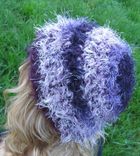 Fuzzy Beanie, Purple, Fun Fur, Washable, Soft 5 small