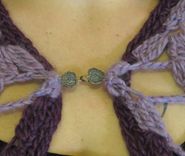 Cape, Shawl, Crochet Lace, Purple 3 small