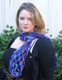 Purple Scarf, Crochet, Baby Alpaca, Soft 2 small