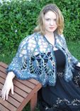 Cape, Shawl, Crochet Lace, Dark Rainbow, Washable 4 small