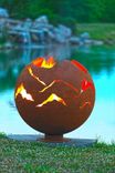 Alpenglow Mountain Sunset Fire Bowl - 37 Inches 2 small