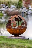 Custom Up North Fire Pit Sphere - 37 Inches 3 small