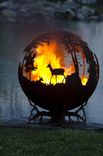 Custom Up North Fire Pit Sphere - 37 Inches 11 small