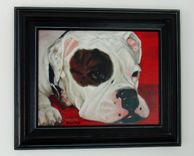 English Bulldog American Bulldog Art - Framed Giclee Print 11 X 14 - Pit Bull Art 1 small