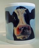Cow Mug - Cow Cup - Coffee Mug - Coffee Cup - Holy Cow- 10% Benefits Animal Charities 1 small